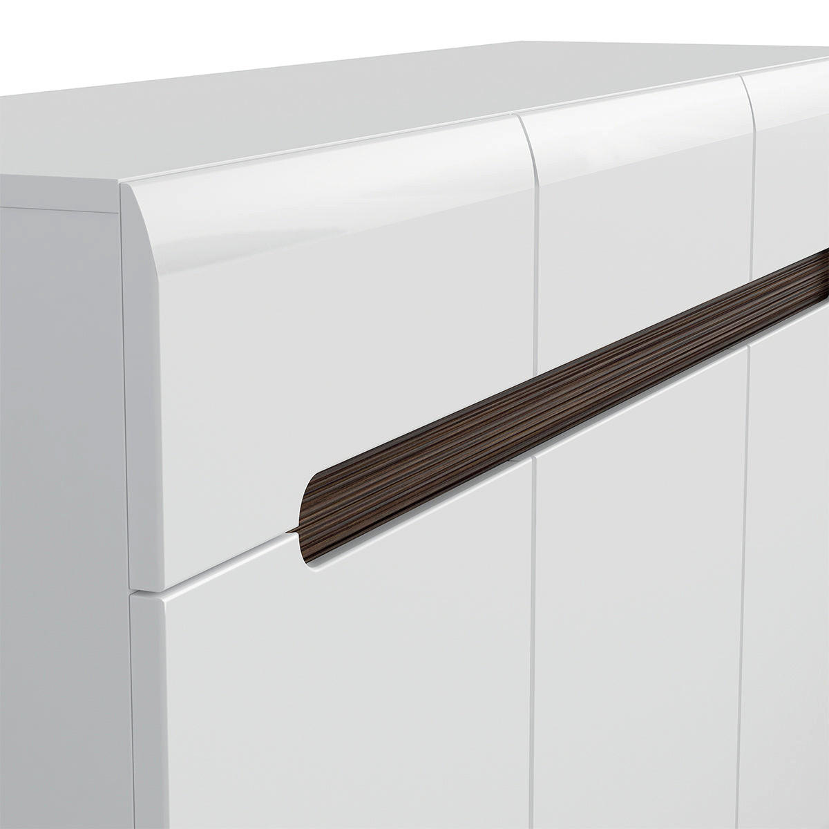 SIDEBOARD Darrel Bílá - bílá, kompozitní dřevo (150/84/41cm) - Petits-meubles