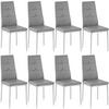 ESSZIMMERSTUHL 8er Set Julien 40 x 42 x 97 cm grau - Grau, Textil (42/97/40cm) - tectake