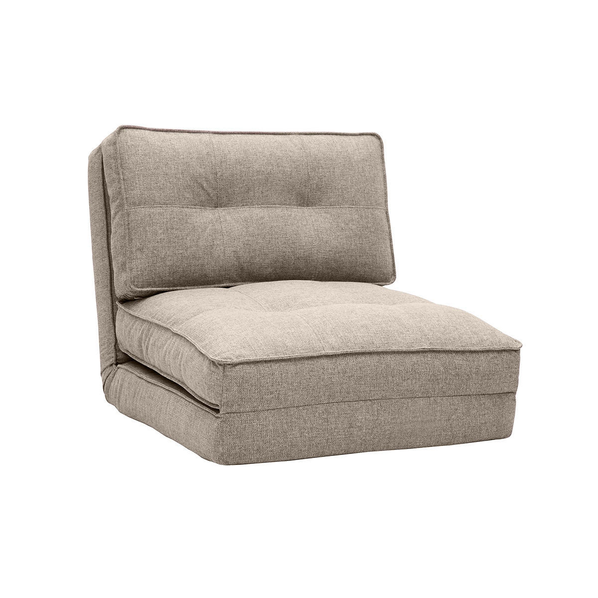 SCHLAFSESSEL Taupe SALLY - Taupe, Textil (85/65.5/74cm) - Miliboo