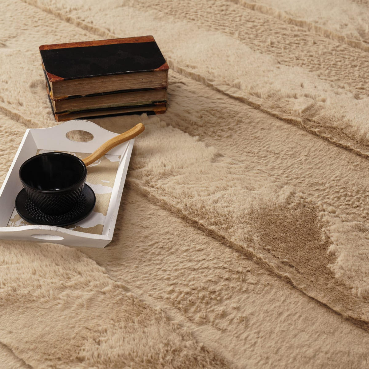 HOCHFLORTEPPICH Boho Beige 120 x 160 cm - Beige, Kunststoff (120/160cm) - TT Home