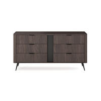SIDEBOARD NOBILE 163,2x38x81,2 cm mit 6 Schubladen Eichefarben - Braun, Holzwerkstoff (163.2/81.2/38cm) - MASSENO