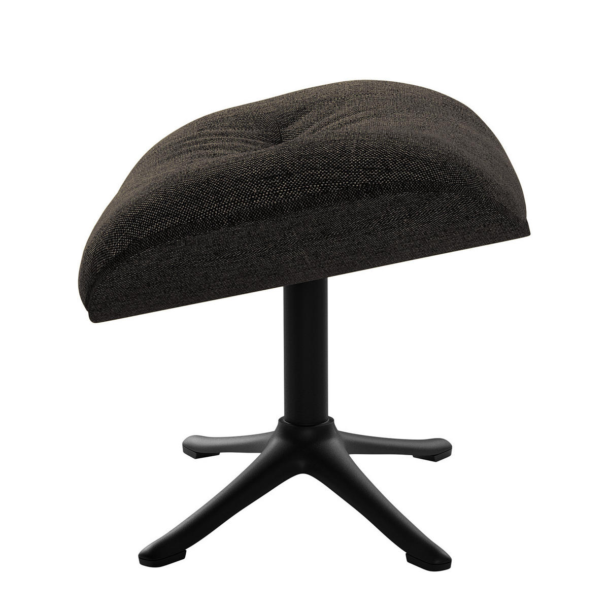 POLSTERHOCKER - Schwarz/Braun, Textil/Metall (44/39/42cm) - home24