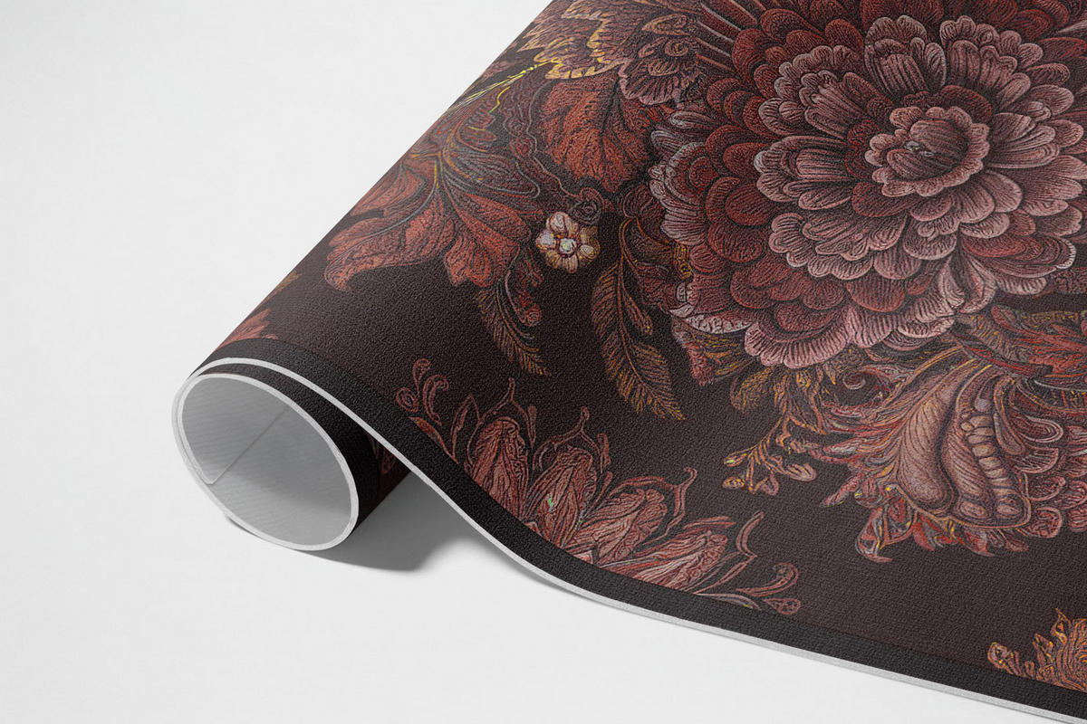 TEPPICH 100x150 cm Florale Komposition Vintage - Mokka, Kunststoff (100/150cm) - Wallfluent