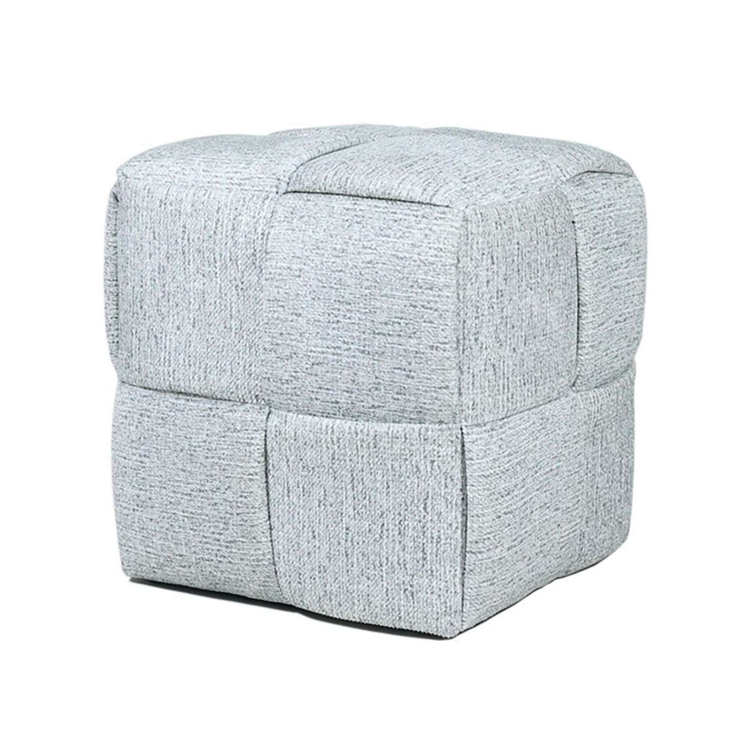 POUF Wiki hellgrau 43/43/43 cm Textil - Hellgrau, Textil (43/43/43cm) - Mondex