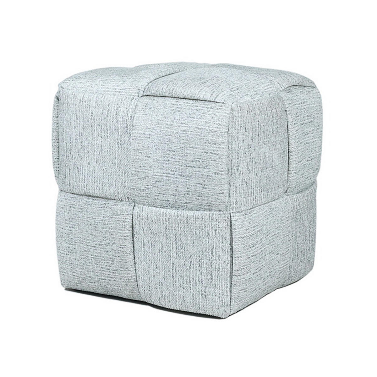 POUF Wiki hellgrau 43/43/43 cm Textil - Hellgrau, Textil (43/43/43cm) - Mondex