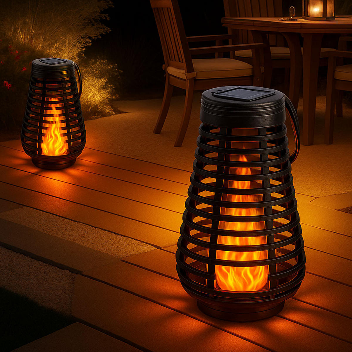 LED AUSSENLEUCHTE Solarlampe Schwarz - Schwarz, Kunststoff (18/18/26cm)