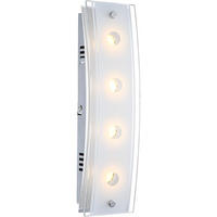 LED WANDLEUCHTE KADIRA Silber Glas satiniert - Silberfarben, Glas (9/6.5/33cm) - Globo Lighting