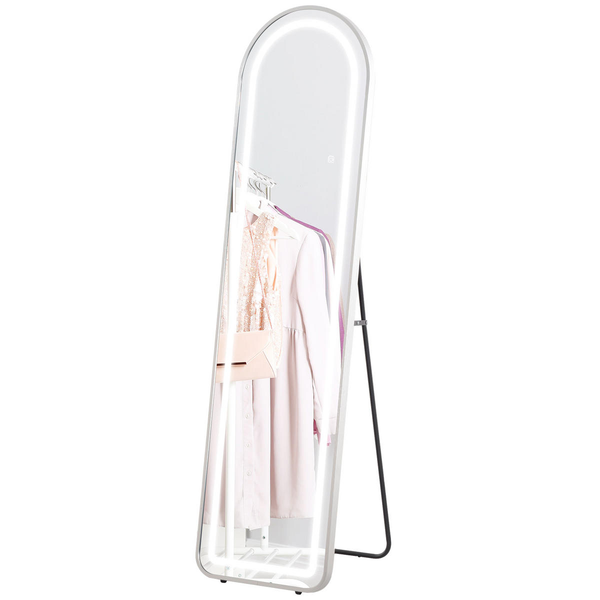 STANDSPIEGEL DE-17949 Silber - Silberfarben, Glas (40/150/5cm) - ComfortXL