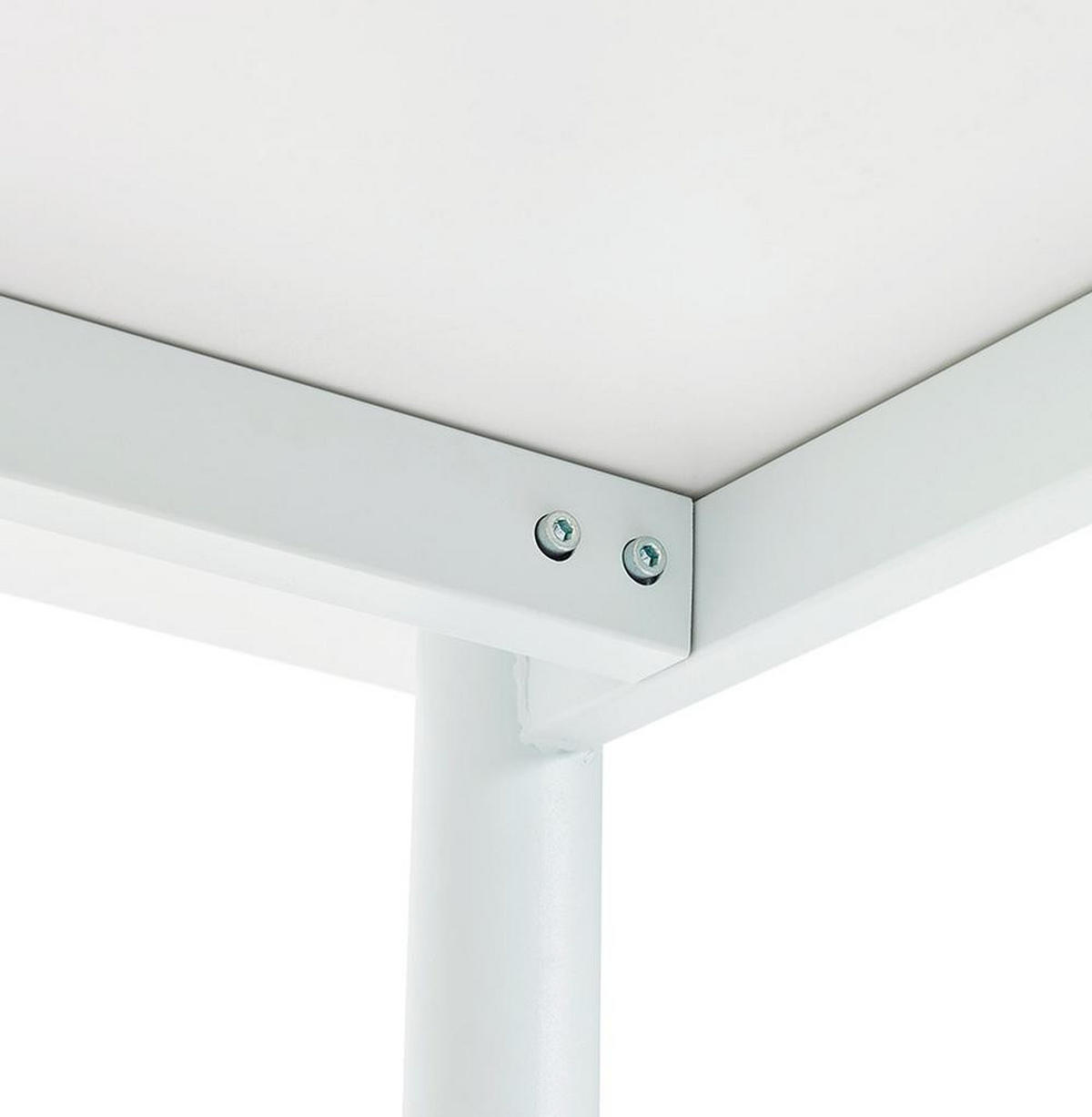 SCHREIBTISCH Modern Ergonomisch Mit Metallgestell LUMIRA, Weiß 160x80x75 cm - Weiß, Holz/Metall (80/160/75cm) - KADIMA DESIGN