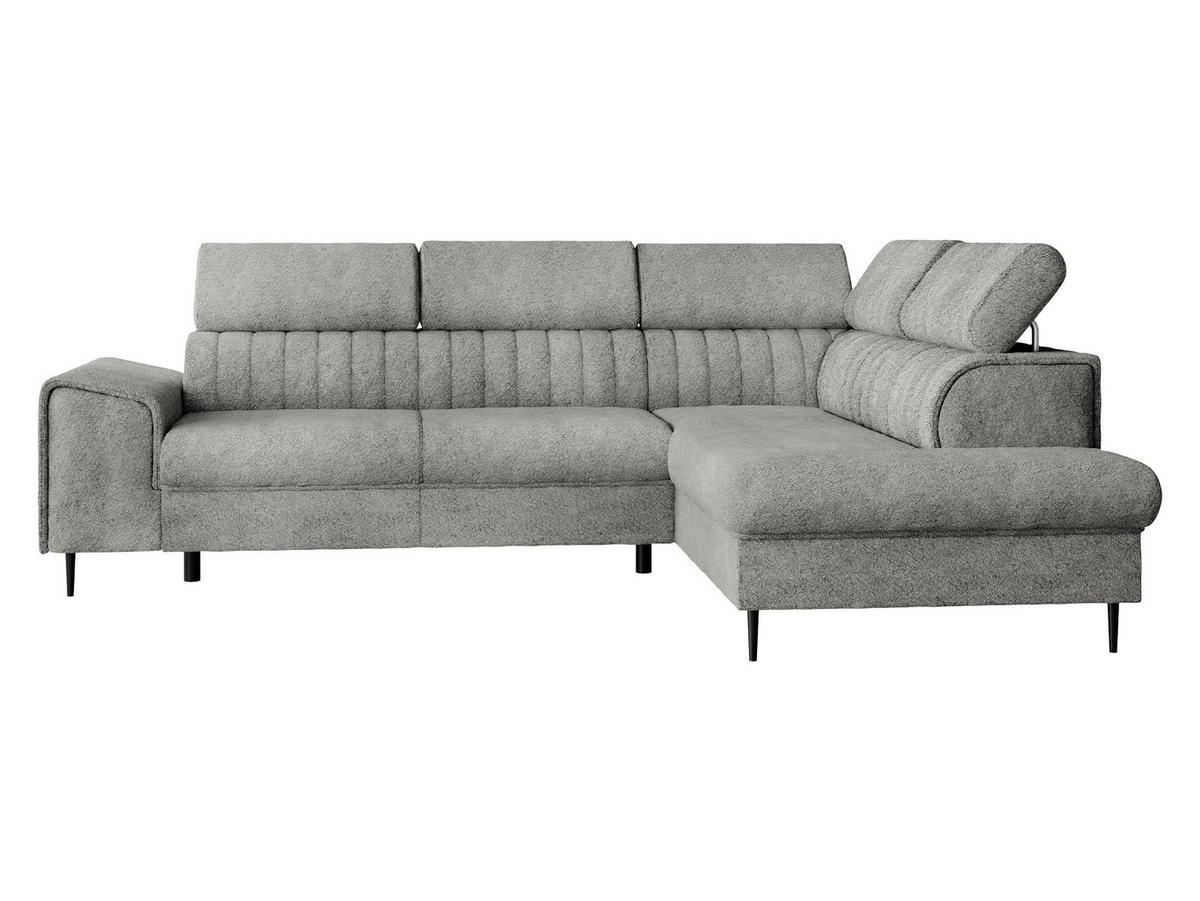 ECKSOFA Kadurin, Seite: Rechts - Schwarz/Grau, Holz/Kunststoff (276/206cm) - MIRJAN24