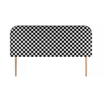 KOPFTEIL aus Samt, weiß/schwarz 160x97cm EDDIE - Schwarz, Textil (160/97/8cm) - RNT By Really Nice Things