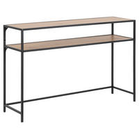 KONSOLENTISCH, Sea, Eiche, Spanplatte foliert, 120 x 35 x 79 cm - Eichefarben/Schwarz, Holzwerkstoff/Metall (35/120/79cm) - ebuy24