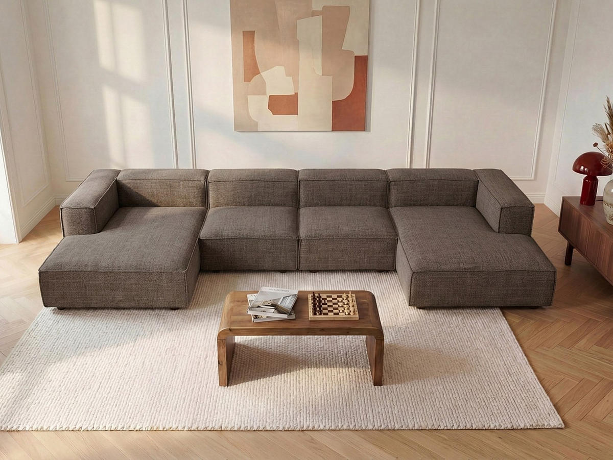 RECAMIERE ohne Schlaffunktion - 1 Person - stoff - taupe Ruzolo - Taupe, Textil (120/67/169cm) - Vente-Unique