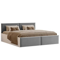 POLSTERBETT ATHERIS 120/200 cm Bettkasten, ohne Matratze, Grau - Grau, Holz/Holzwerkstoff (120/200cm) - Idohome