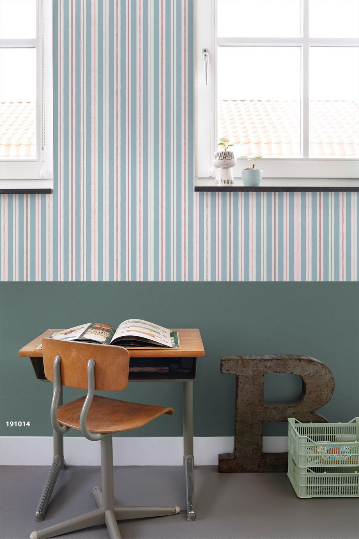 TAPETE Streifen 50 x 900 cm - Blau, Papier (50/0.1cm) - ESTAhome
