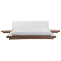 BETT mit Lattenrost 180x200 cm Heller Holzfarbton Zen - Hellbraun, Holzwerkstoff (180/200cm) - Beliani
