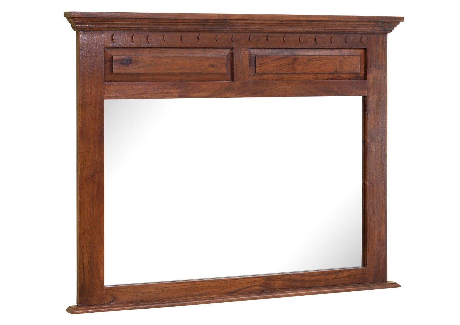 SPIEGEL Akazie 110x6x87 nougat lackiert OXFORD #328 - Dunkelbraun, Holz (110/87/6cm) - Massivmoebel24
