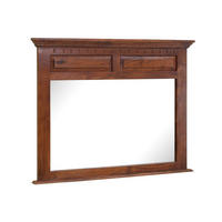 SPIEGEL Akazie 110x6x87 nougat lackiert OXFORD #328 - Dunkelbraun, Holz (110/87/6cm) - Massivmoebel24