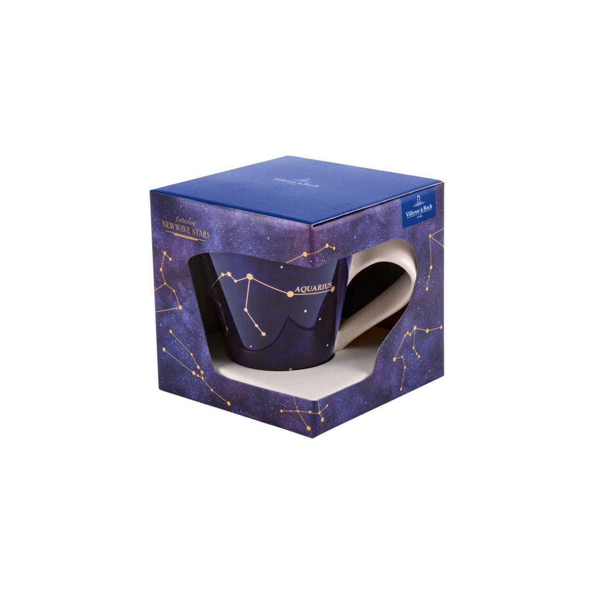 TASSE WASSERMANN NewWave Stars weiß-blau 300 ml - Blau/Weiß, Keramik (0.3L) - Villeroy & Boch