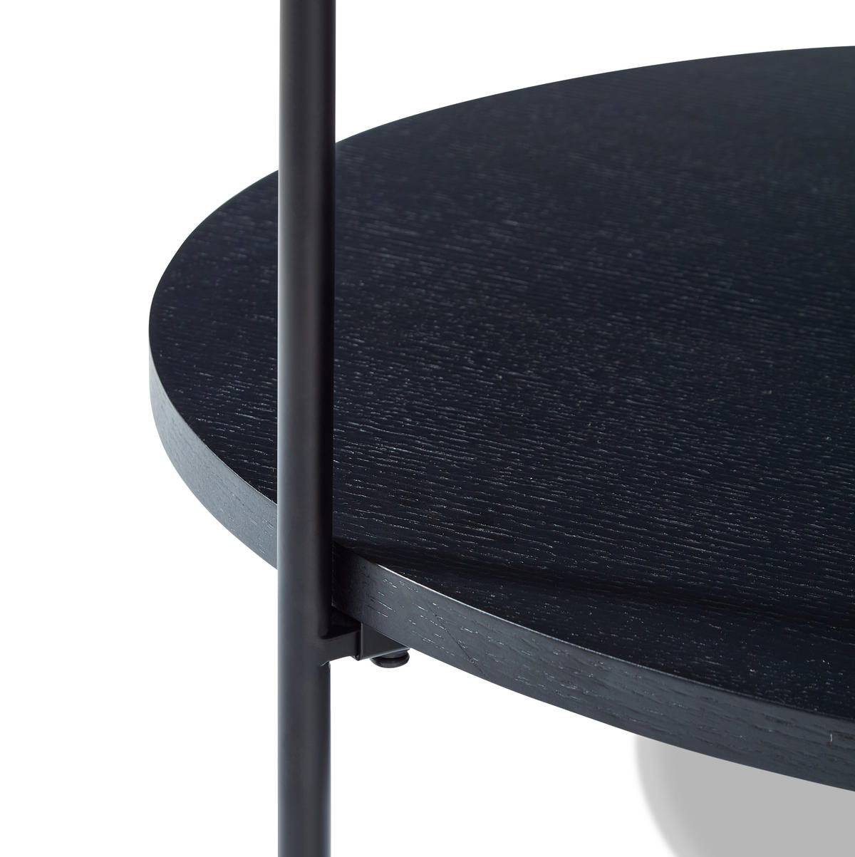 COUCHTISCH 69/69/38 cm schwarz aus Massivholz und MDF mit 2 Ebenen - Schwarz, Holzwerkstoff (69/69/38cm) - OKMYHOME