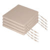 4XSTUHLKISSEN - Beige, Textil (40/40/3cm) - Relaxdays