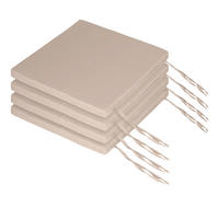 4XSEDÁK na židli - béžová, textil (40/40/3cm) - Relaxdays