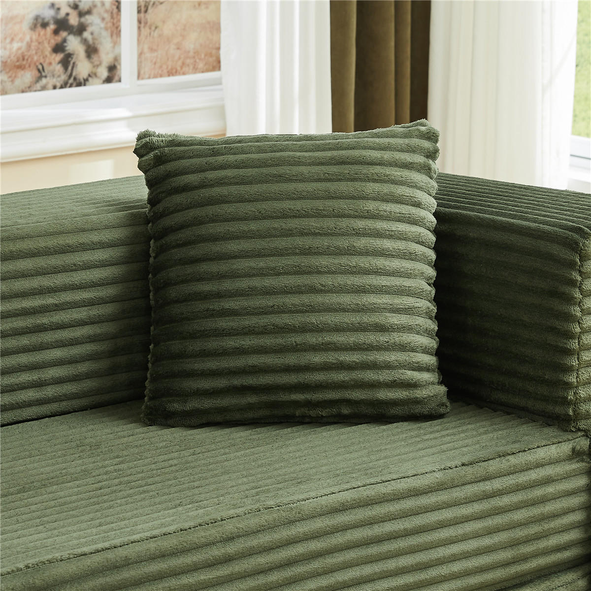 SCHLAFSOFA 2-in-1 Cord Schlafcouch, wandelbar, Grün - Grün, Textil (200/60/76cm) - Kaket