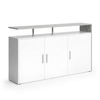 KOMMODE Amato Beton/Weiß 160 x 91.6 cm - Weiß/Grau, Holzwerkstoff (35/91.6/160cm) - Vicco