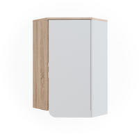 ECKHÄNGESCHRANK Karen Sonoma/Weiß 42.4 x 75 cm - Weiß/Sonoma Eiche, Holzwerkstoff (42.4/75/42.4cm) - Vicco