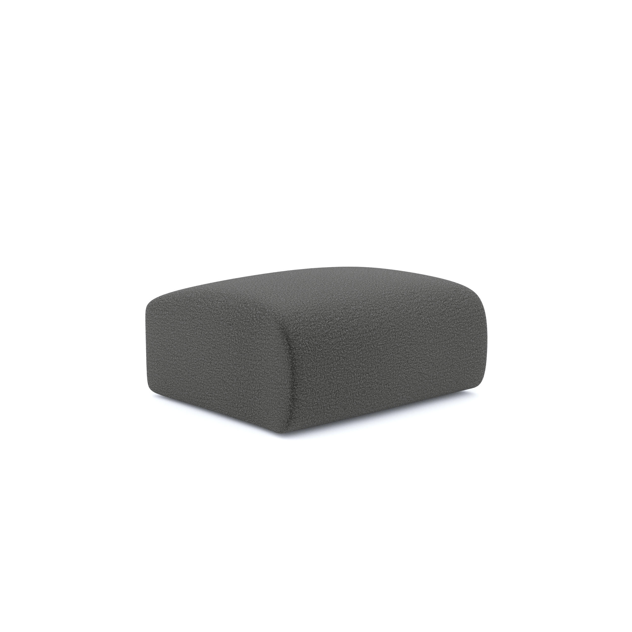 SITZKISSEN Bouclé-Stoff Graphitgrau 75cm - Graphitfarben/Grau, Textil (75/45/75cm) - Sia Home