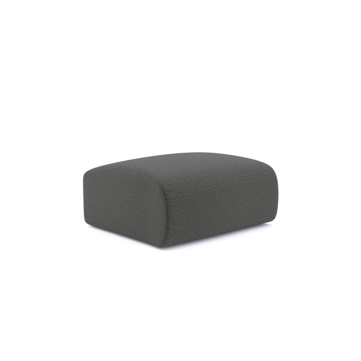 SITZKISSEN Bouclé-Stoff Graphitgrau 75cm - Graphitfarben/Grau, Textil (75/45/75cm) - Sia Home