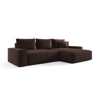 ECKSOFA MONA mit Schlaffunktion POSO 06 Rechts - Braun, Textil (280/185cm) - Bedante