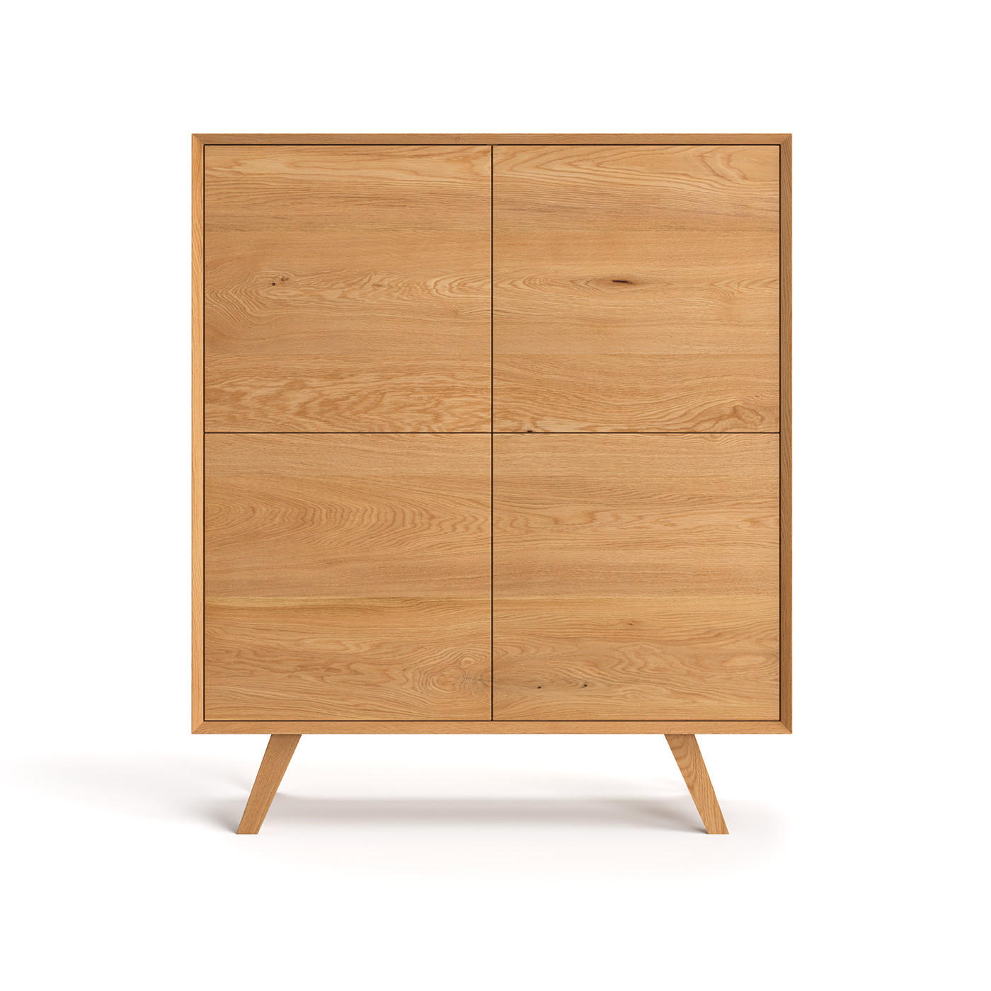 REGAL Quatro aus massivem Eichenholz - Eichefarben/Naturfarben, Holz (120/140/50cm) - Danzz