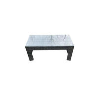 LOUNGETISCH Polyrattan - Dunkelgrau, Metall (105/50/48cm) - Fimous