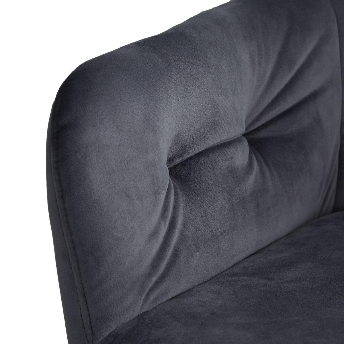 ARMLEHNSTUHL drehbar in Stahl Samt Grau - Grau, Textil (59/88/65cm) - Homestyle4u