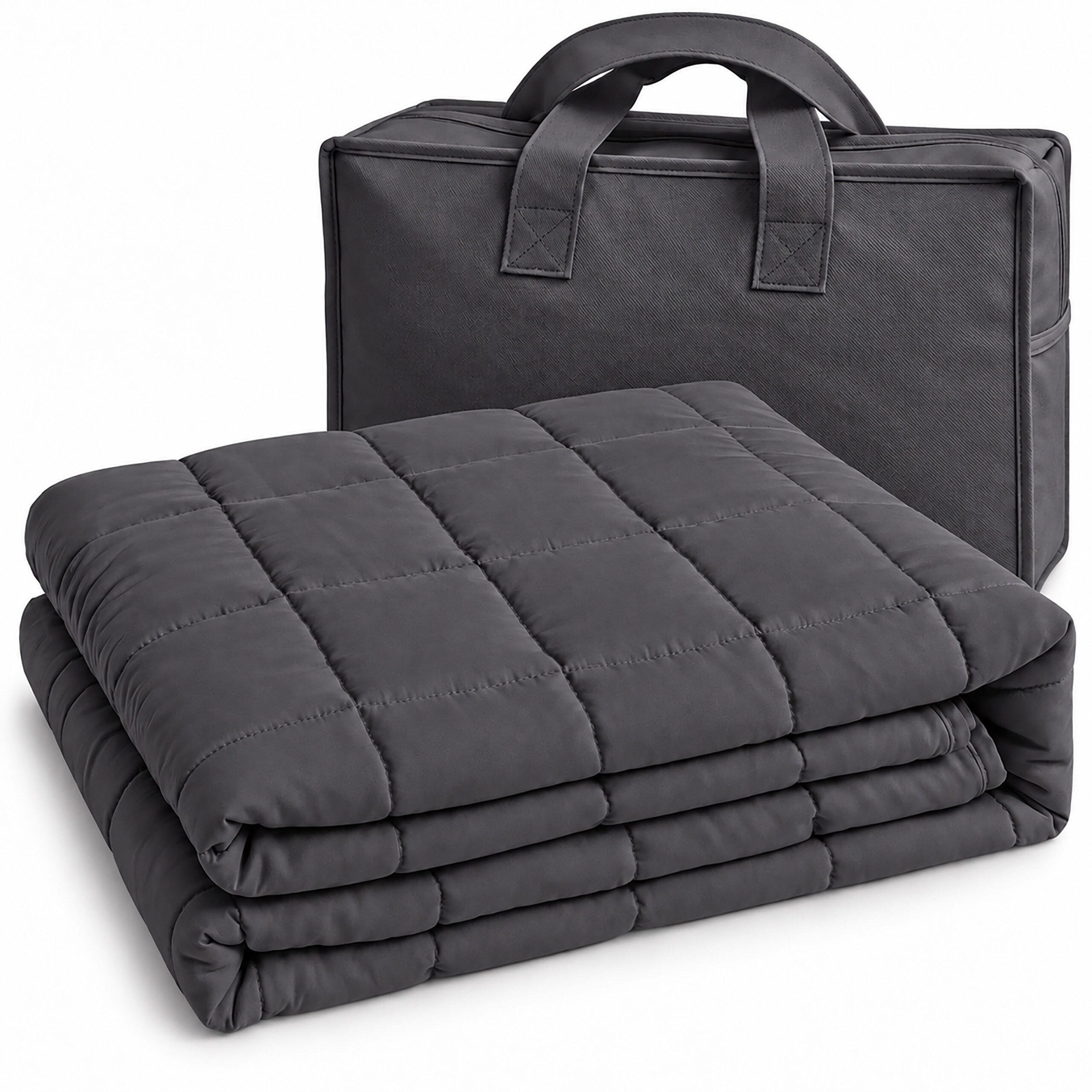GEWICHTSDECKE Grau 200x200 cm - Grau, Glas/Textil (200/200cm) - Relaxdays