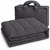 GEWICHTSDECKE Grau 200x200 cm - Grau, Glas/Textil (200/200cm) - Relaxdays