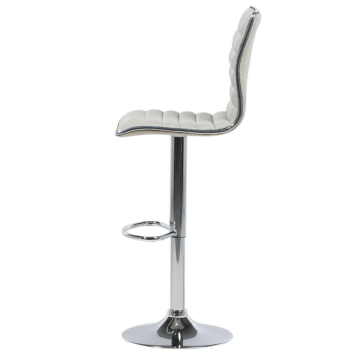 BARHOCKER 2er-Set Polsterbezug Beige Lucerne - Beige, Textil/Metall (40/116/39cm) - Beliani