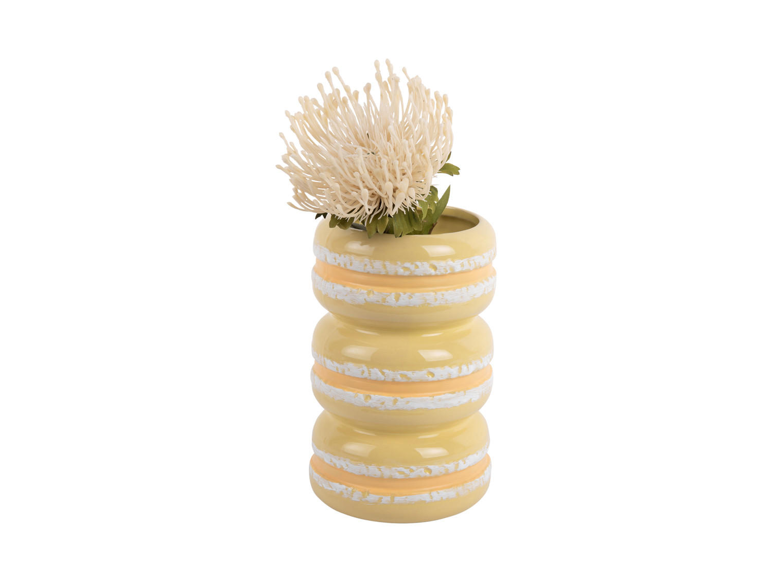 VASE Macaron 9/9/19 cm - Gelb, Keramik (19cm) - Present Time