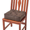 SITZKISSEN braun 40/40/10 cm – Stuhlkissen Velours - Braun, Textil (40/40/10cm) - Homescapes