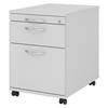 ROLLCONTAINER - mit Hängeregistratur 58/42,8/59 cm in Grau Bogengriff (Metall) - Grau, Holzwerkstoff (42.8/59/58cm) - bümö