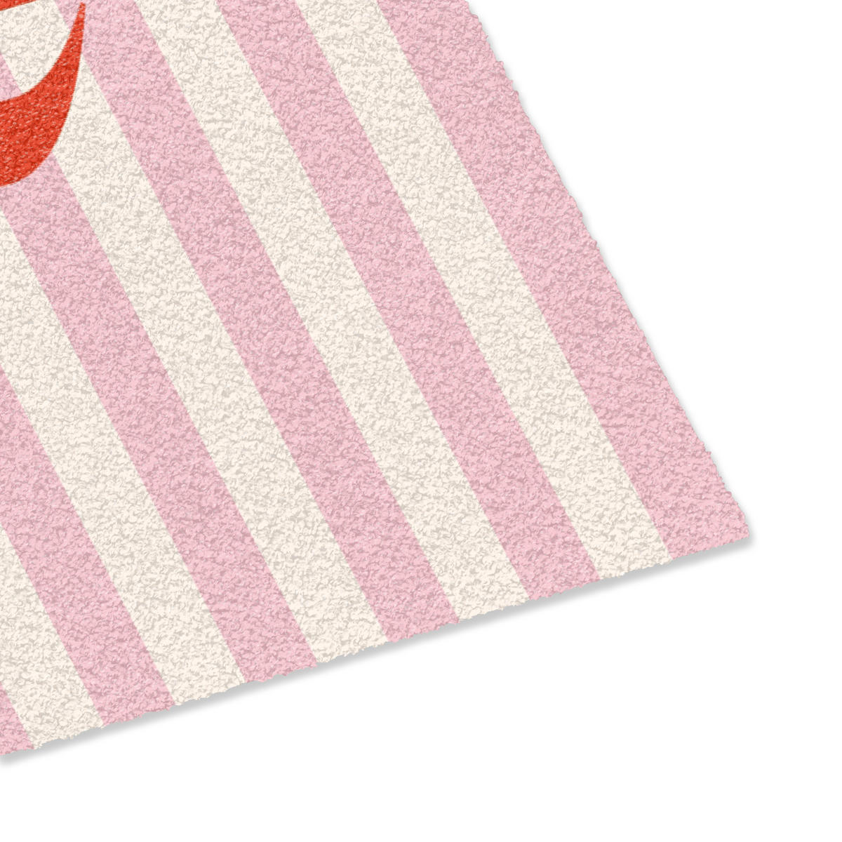 PREPRAŽNIK ZA VRATA Hola - Citat - Ränder - Pastell - Rosa - Röd - Vit 60x40 cm - roza, umetna masa (60/0.4cm) - MuchoWow