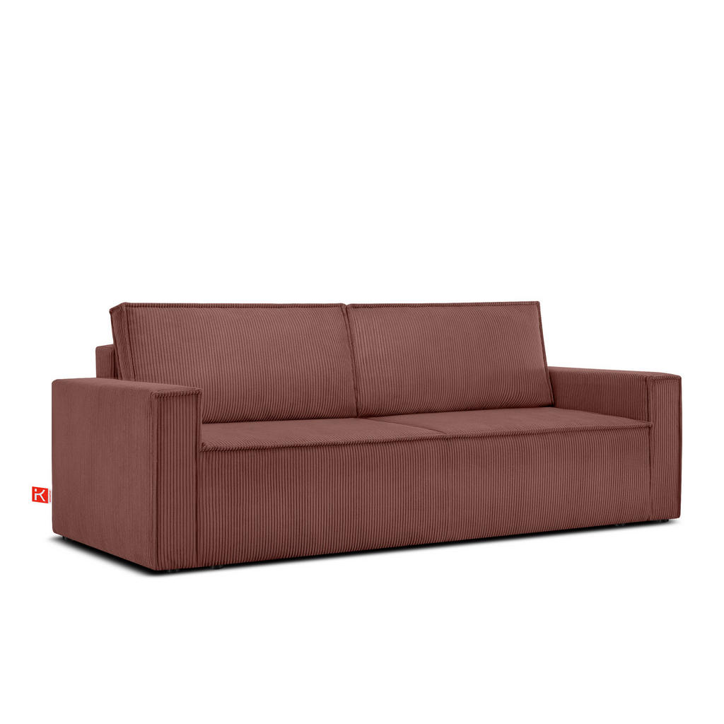 Thumbnail - Konsimo® Schlafsofa, Pink, Textil, 228x89x101 cm, FSC 100%, Hergestellt in Europa, Wohnzimmer, Sofas & Couches, Schlafso...