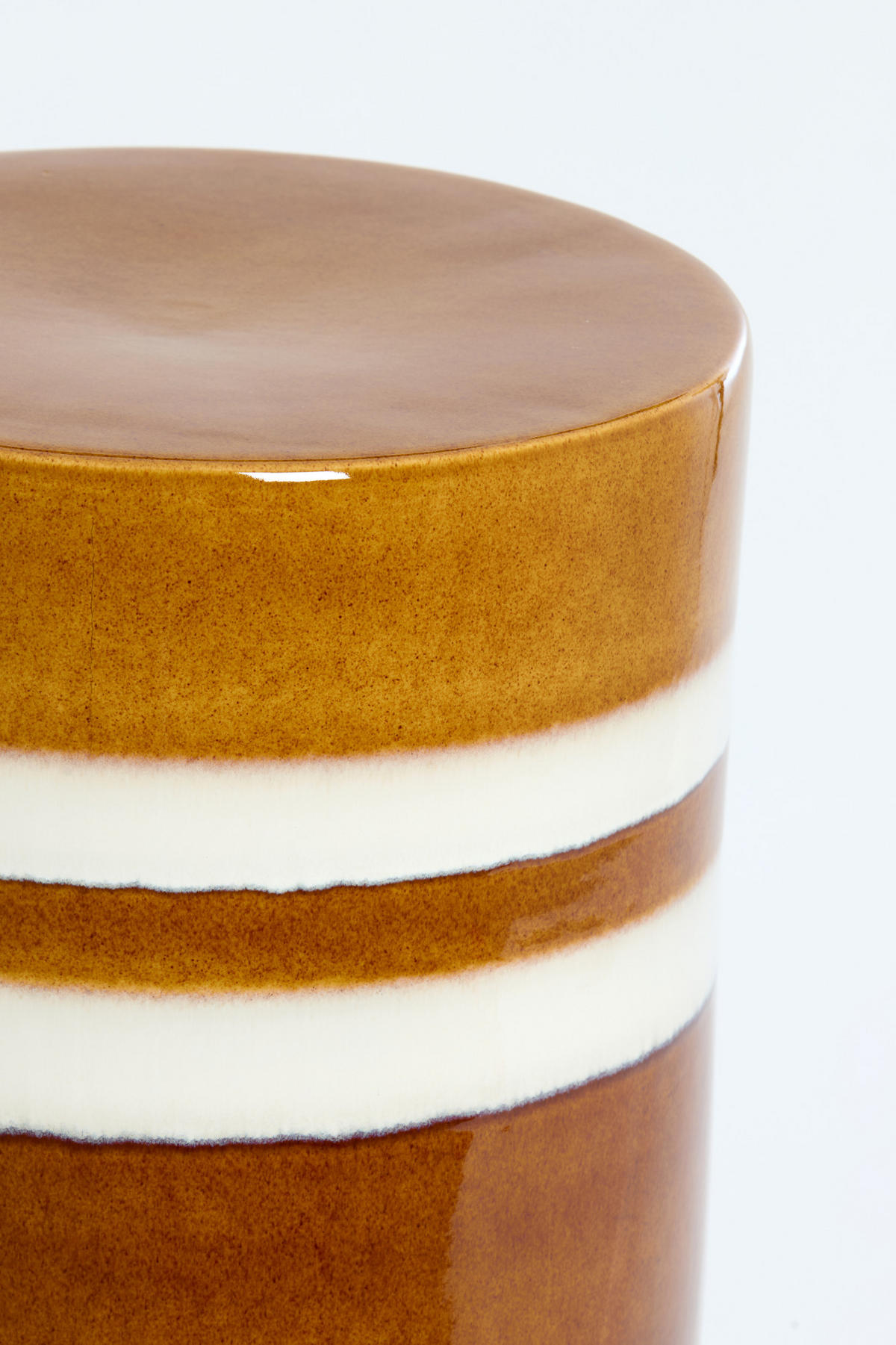 BEISTELLTISCH Mooca Braun Ø33/44 cm - Braun, Keramik (33/33/44cm) - Light & Living