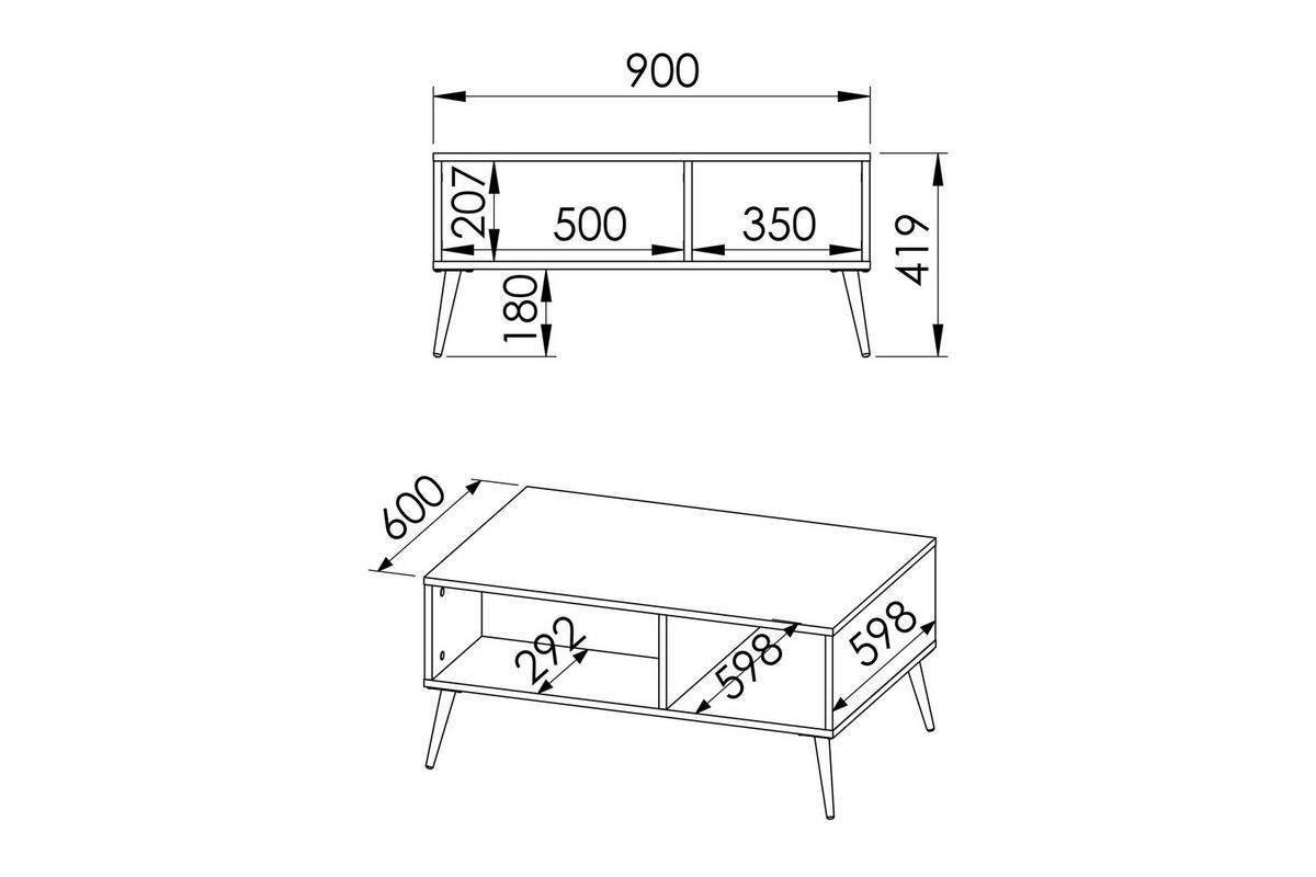 COUCHTISCH ARICIA mit Stauraum, Grün - Grün, Holz (60/90/42cm) - KONSIMO®