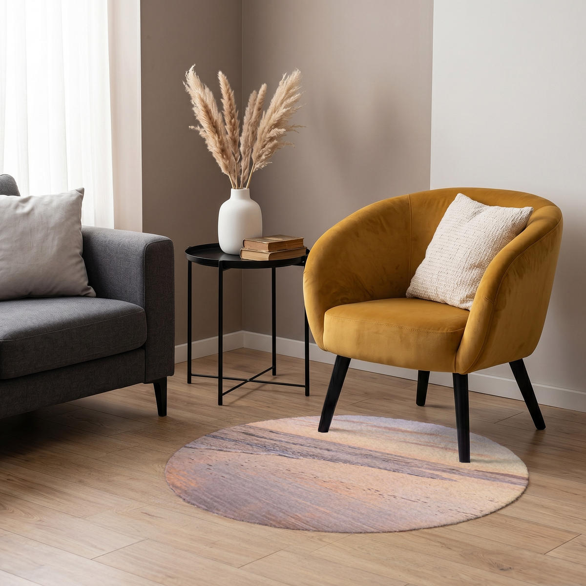 KOBERCE - Pláž - Príboj - Oblaky - 90x90 cm - svetloružová, textil/plast (90/0.4cm) - OnlyWow