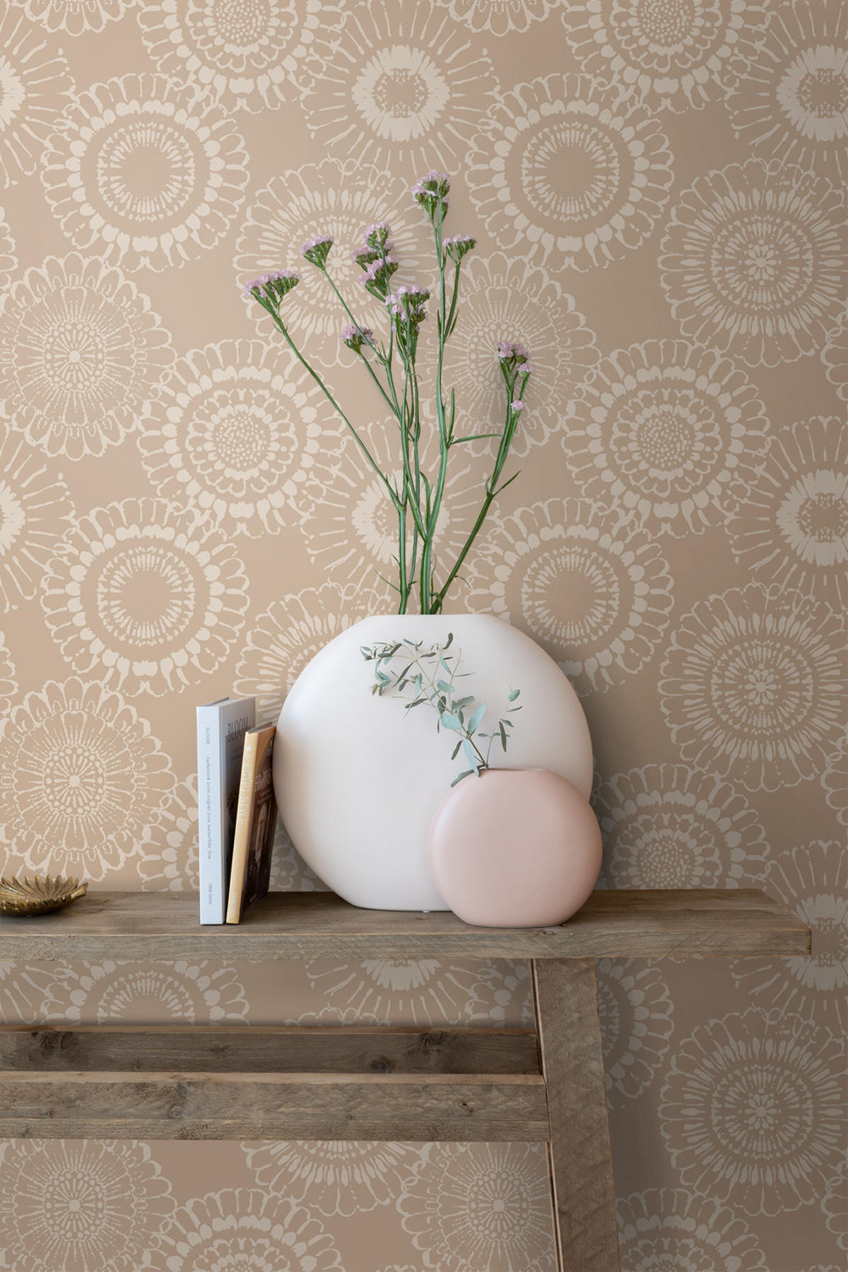 TAPETE Blumen 50 x 900 cm - Braun, Papier (50/900cm) - ESTAhome