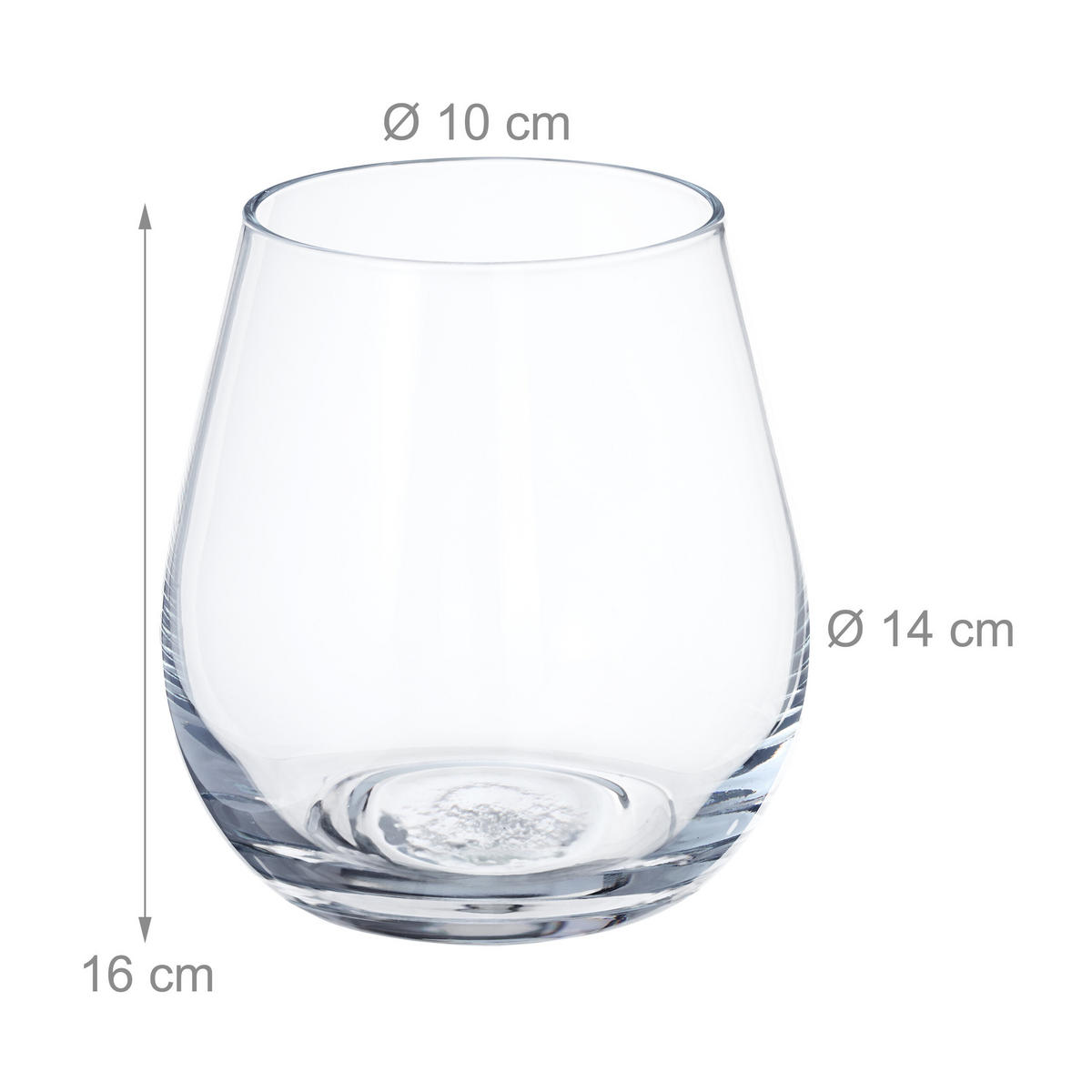 BLUMENVASE - Transparent, Glas (14/16cm) - Relaxdays