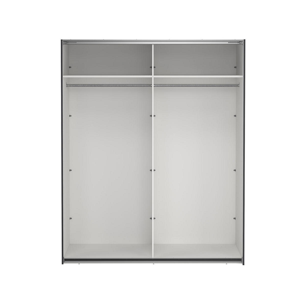 SCHIEBETÜRENSCHRANK, Como, Grau, Holzwerkstoff, 179 x 67 x 221 cm - Grau, Holzwerkstoff (179/221/67cm) - ebuy24