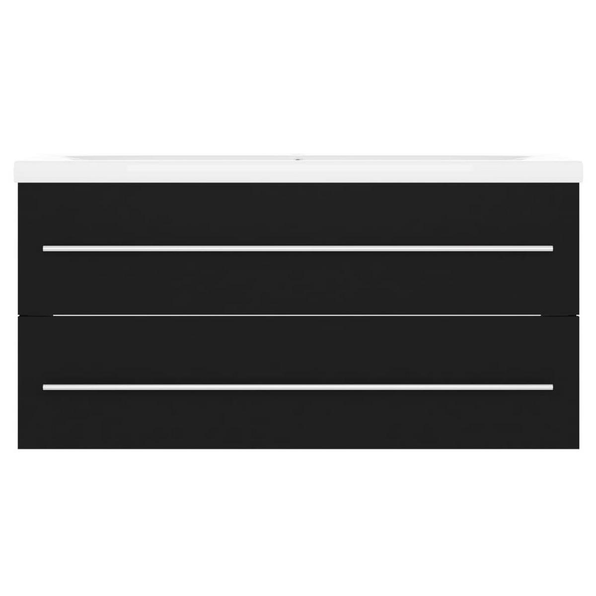 WASCHBECKENUNTERSCHRANK Dixon 100/38.5/48 cm - Schwarz, Holzwerkstoff (100/48/38.5cm) - Nettlife